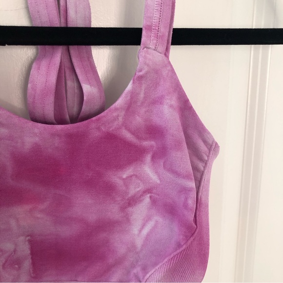 Free People Movement Pink Tie Dye Seamless On The Radar Sports Bra XS - Picture 6 of 13